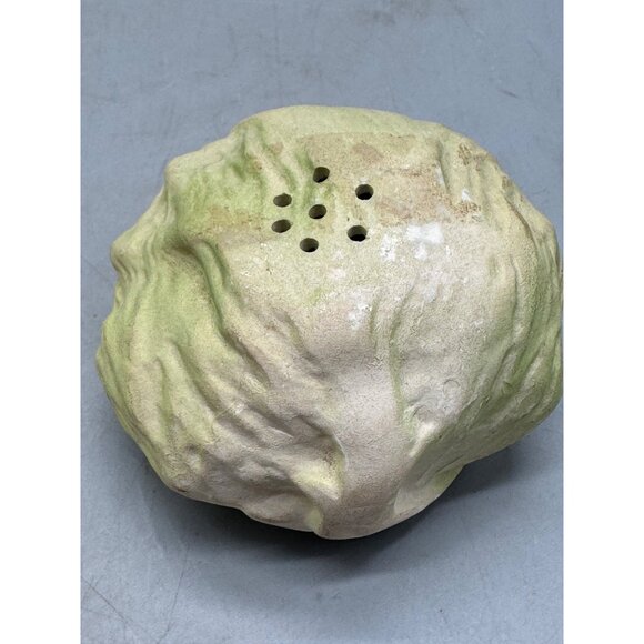 Cabbage-Shaped Ceramic Salt & Pepper Shakers Vintage Kitchen Decor 3" green READ - Picture 6 of 9